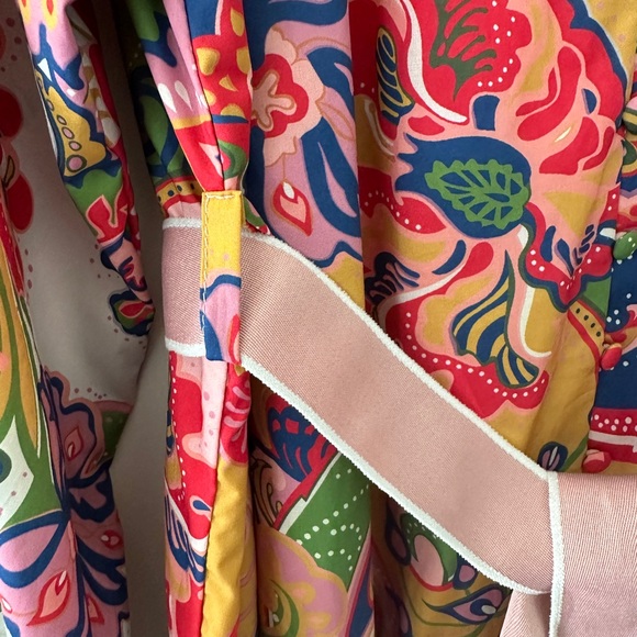 Floral Long Sleeve Dress - Pink and Multicolor - Picture 4 of 12